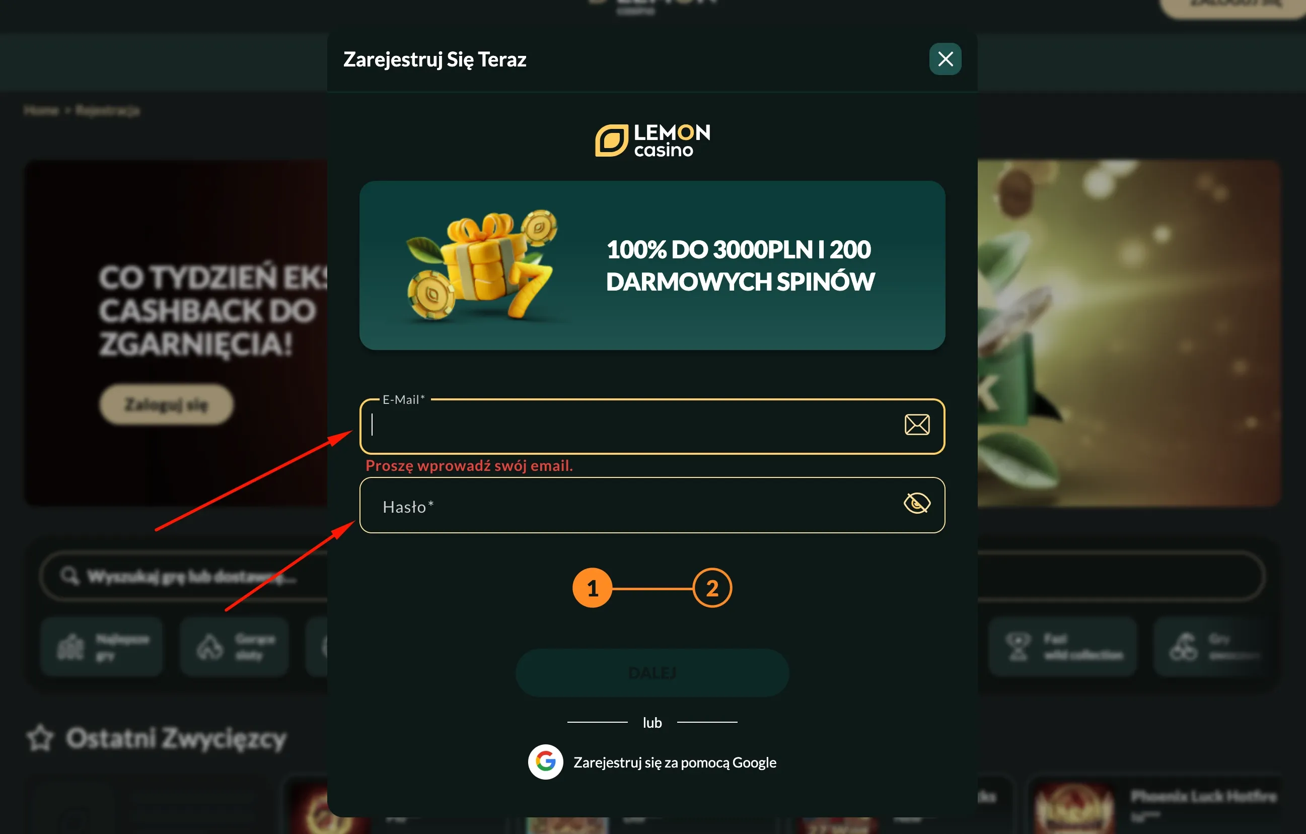 Krok 3 – Aktywacja konta